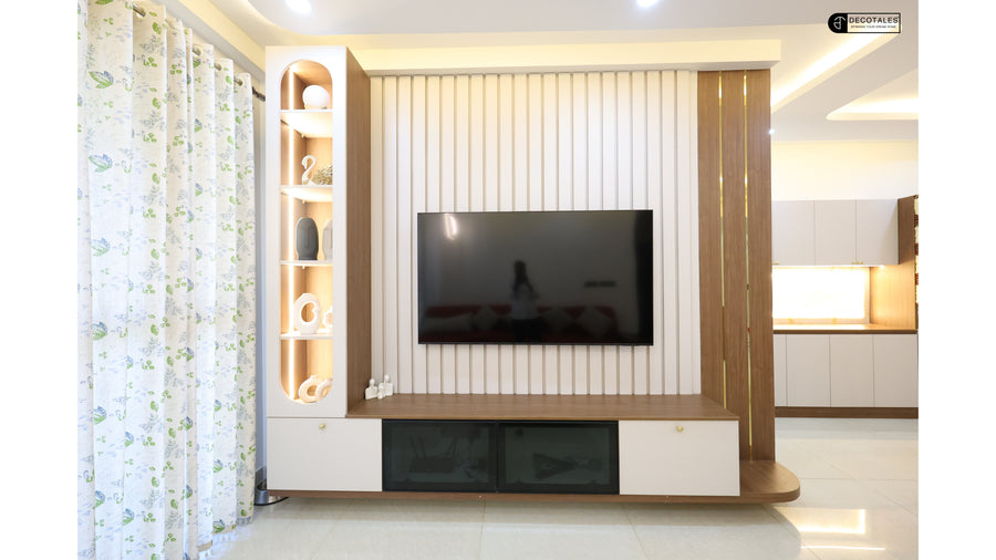 3BHK interiors at Shriram Southern Crest, Bangalore – Decotales