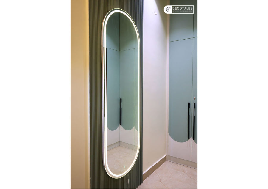 Wardrobe with mirror in a villa in Electronic City, Bangalore – Decotales turnkey interiors