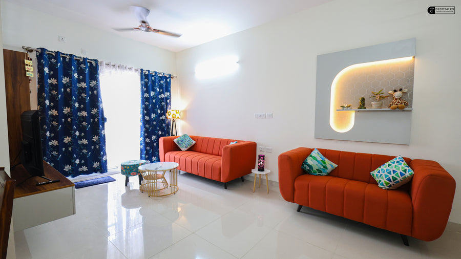 2BHK interiors at Sattva Misty Charm, Bangalore – Decotales